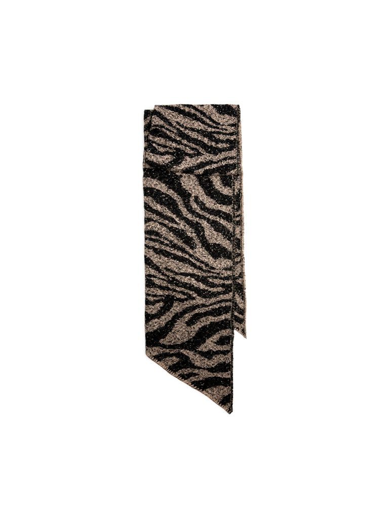 PCPYRON LONG ANIMAL SCARF NOOS BC White Pepper/ZEBRA
