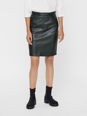 NMPENNY PU SKIRT NOOS Jet