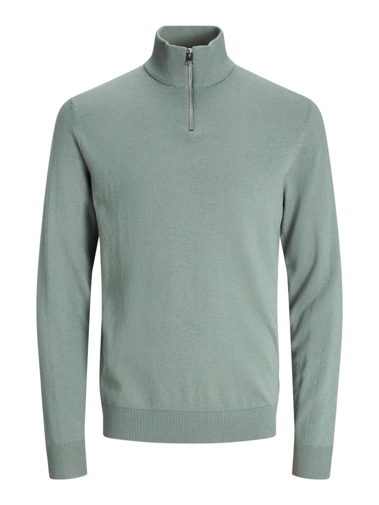JJEEMIL KNIT HALF ZIP NOOS Iceberg Green