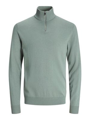 JJEEMIL KNIT HALF ZIP NOOS Iceberg Green