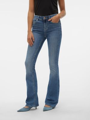 VMFLASH MR FLARED JEANS LI347 GA NOOS Medium Blue Denim