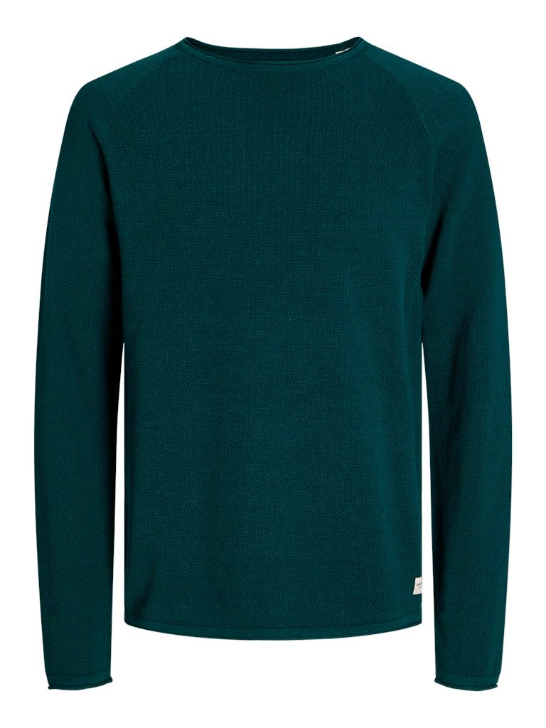 JJEHILL KNIT CREW NECK NOOS Deep Teal/Twist