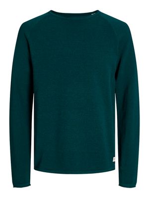 JJEHILL KNIT CREW NECK NOOS Deep Teal/Twist