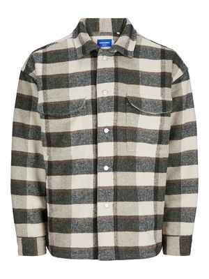 JORVESTERBRO TEDDY OVERSHIRT LS LN Antique White