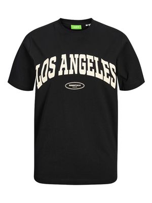 JXMERLE REG SS TEE JRS Black/LOS ANGELES