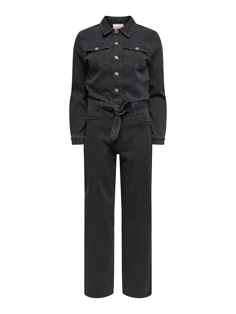 ONLRAIN WIDE BELT JUMPSUIT DNM PIM Washed Black