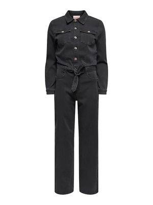 ONLRAIN WIDE BELT JUMPSUIT DNM PIM Washed Black