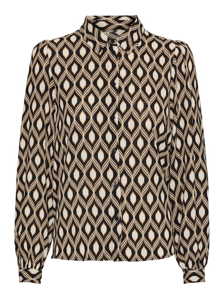 VMVARIA L/S SHIRT WVN BTQ GA Black/VARIA