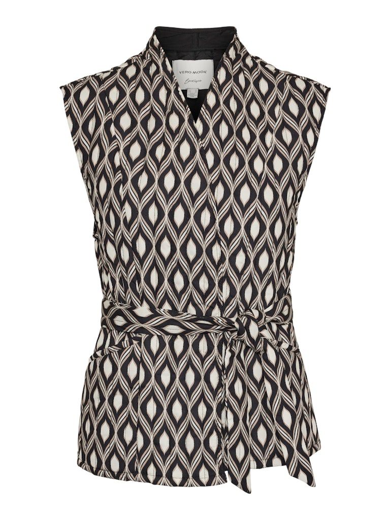 VMVARIA S/L WAISTCOAT WVN BTQ GA Black/VARIA