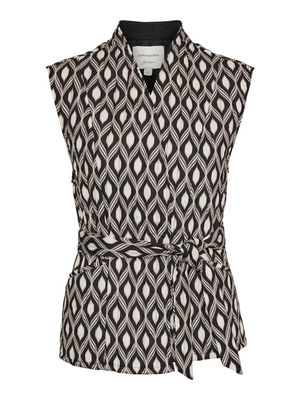 VMVARIA S/L WAISTCOAT WVN BTQ GA Black/VARIA