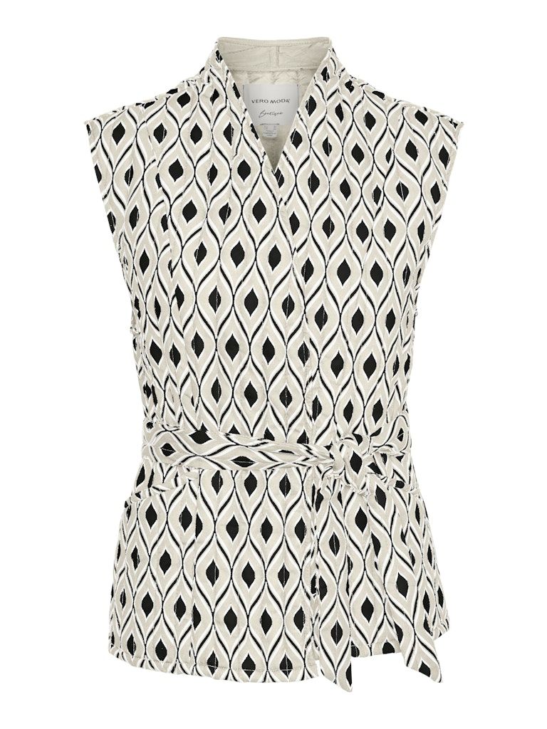 VMVARIA S/L WAISTCOAT WVN BTQ GA Birch-Varia
