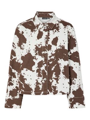 PCFAMINA LS DENIM JACKET D2D FSY Bright White/Cow
