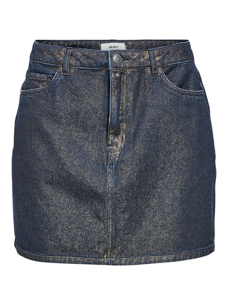 OBJZILVIO DENIM RE MW MINI SKIRT 135 Dark Blue Denim
