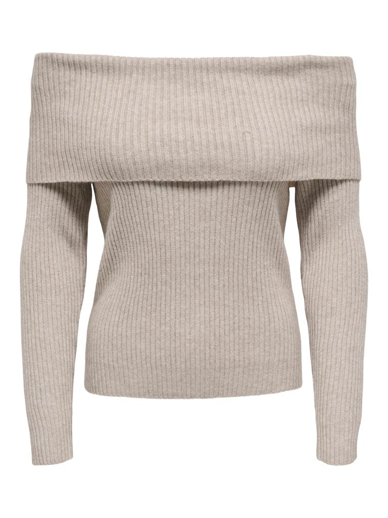 ONLKATIA LS OFF SHOULDER KNT NOOS Nacreous Cloud/Melan