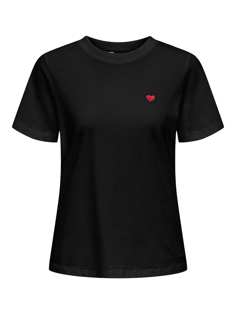 JDYPISA S/S PRINT TOP JRS NOOS Black-BITTERSWEET HEART