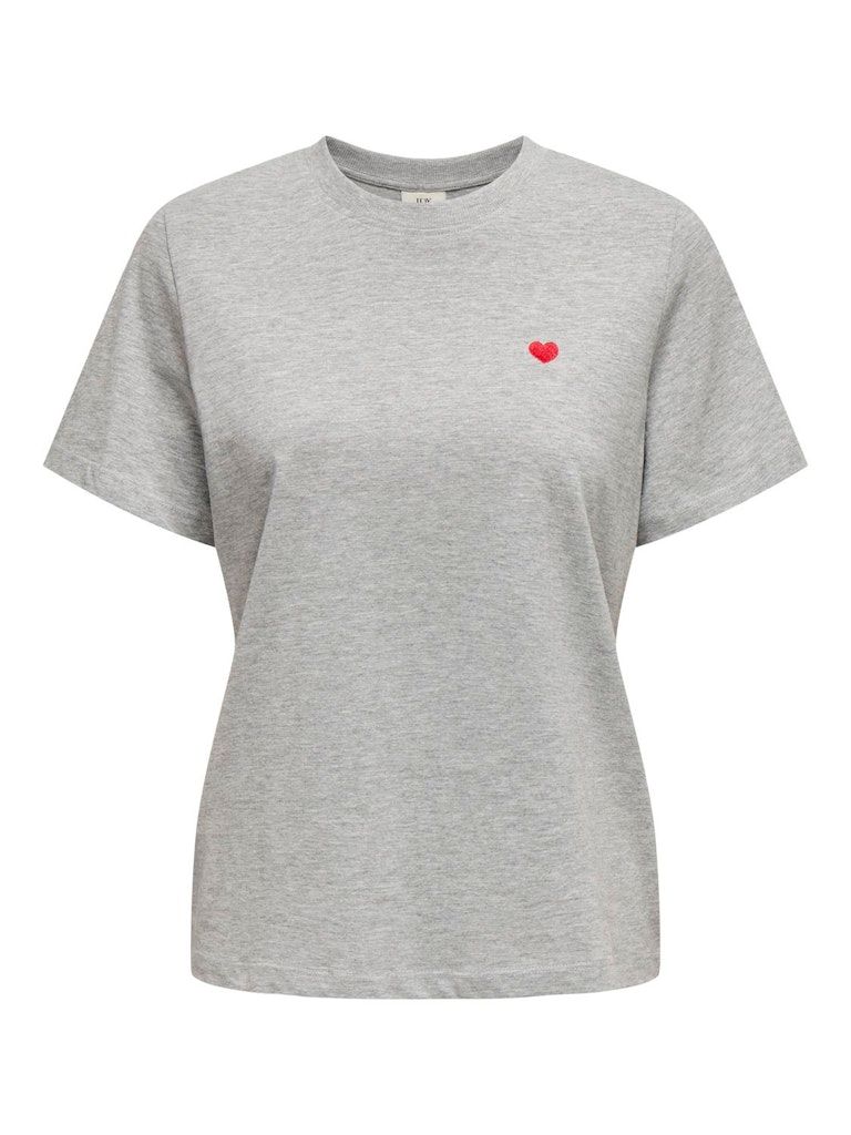 JDYPISA S/S PRINT TOP JRS NOOS Light Grey Melange-BITTERSWEE