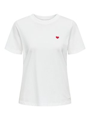 JDYPISA S/S PRINT TOP JRS NOOS Cloud Dancer-BITTERSWEET HEART