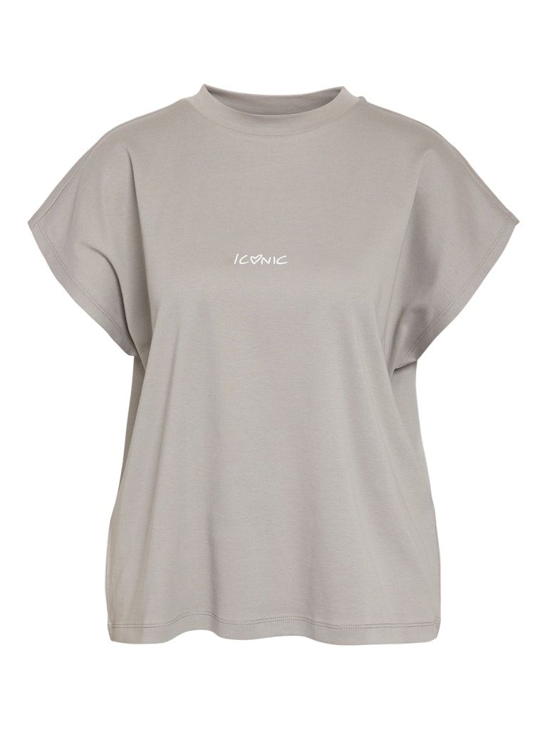 NMKIM S/S PRINTED T-SHIRT JRS FWD Ghost Gray-CLASSIC BLUE N BLA