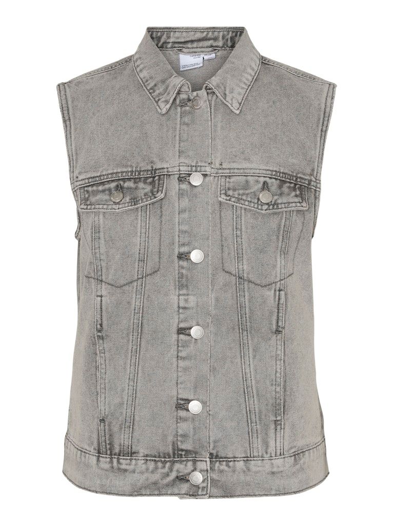 VMZORICA DENIM WAISTCOAT MIX Medium Grey Denim