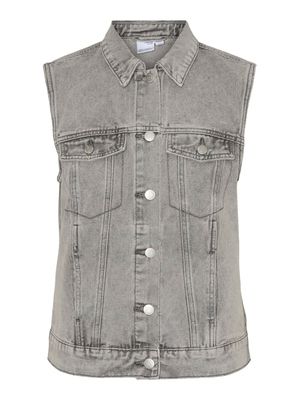 VMZORICA DENIM WAISTCOAT MIX Medium Grey Denim