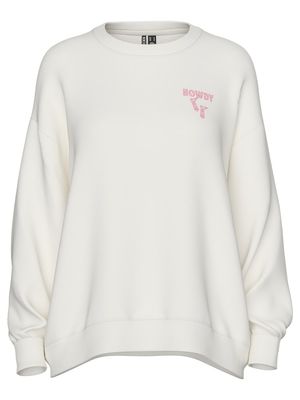 PCMAUDELINE LS O-NECK SWEAT D2D JRS Cloud dancer-HOWDY