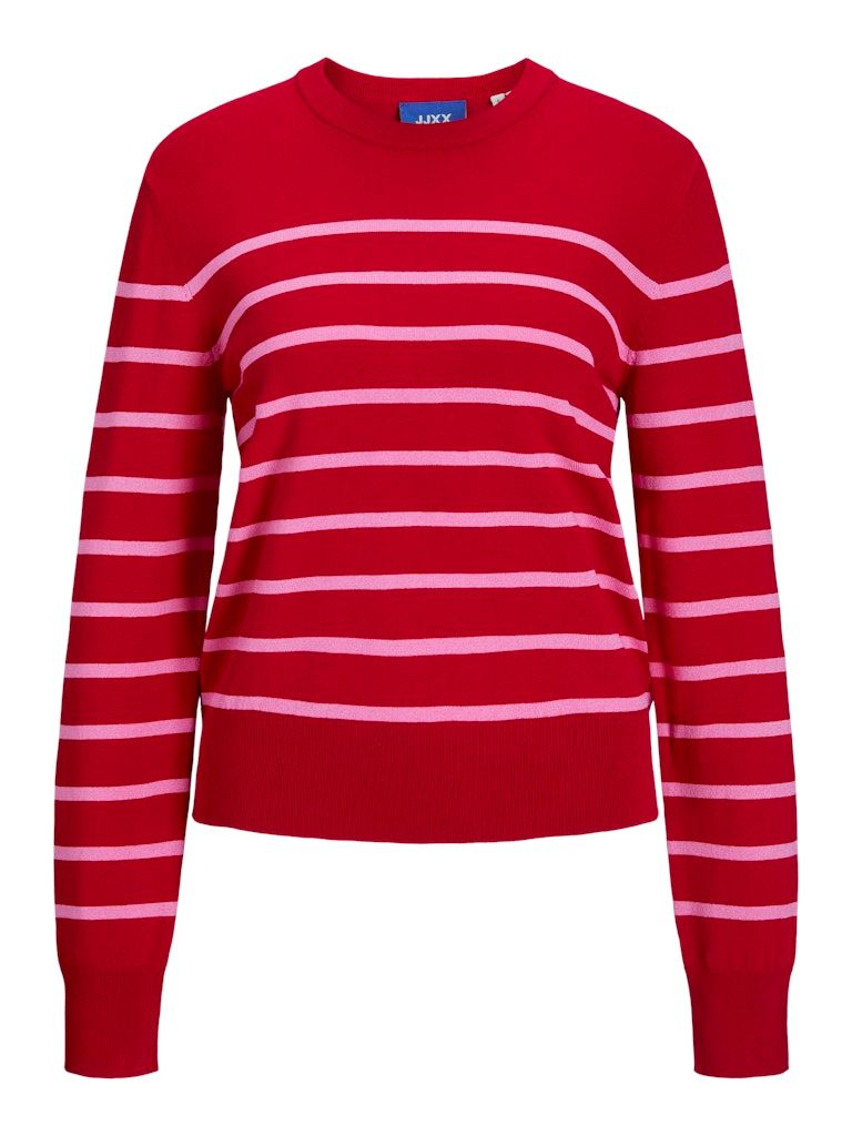 JXLAYLA COMFY LS CREW NECK KNIT Racing Red-Morning Glory