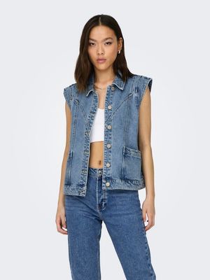 ONLKENNEDY SL DNM WAISTCOAT BJ NOOS Medium Blue Denim