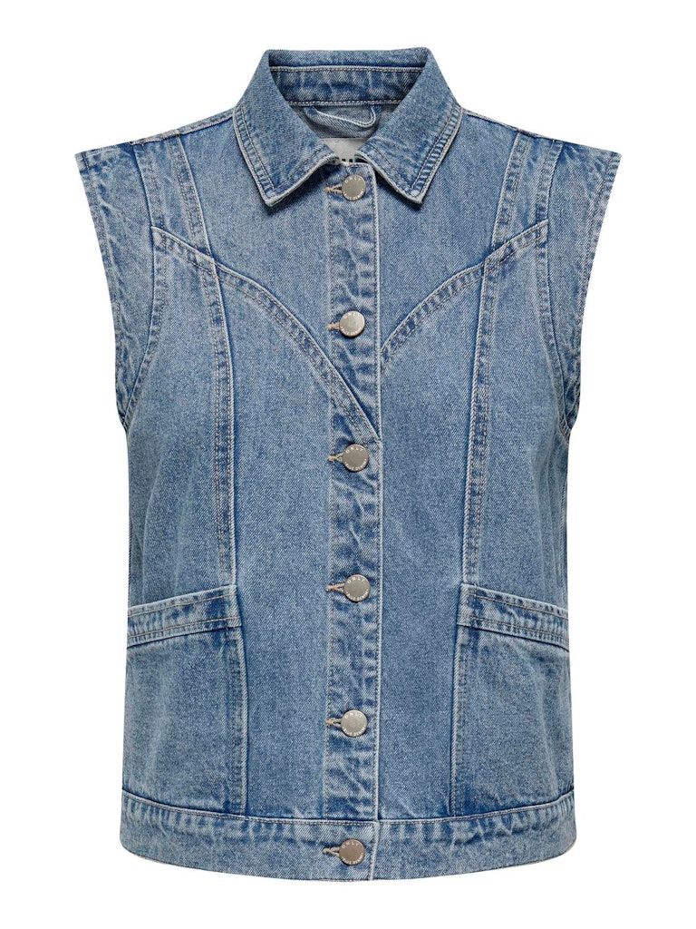 ONLKENNEDY SL DNM WAISTCOAT BJ NOOS Medium Blue Denim