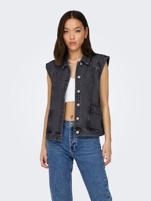 ONLKENNEDY SL DNM WAISTCOAT BJ NOOS Washed Black