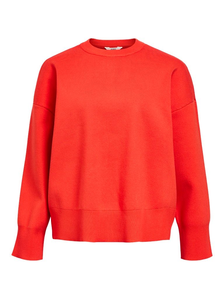 OBJELLY L/S OZ O-NECK KNIT DIV  Fiesta/Col