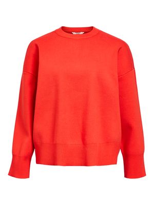 OBJELLY L/S OZ O-NECK KNIT DIV  Fiesta/Col