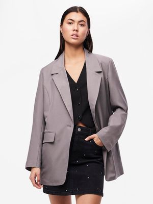 PCSALINA LS OVERSIZED BLAZER NOOS BC December Sky