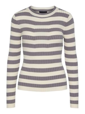 PCCRISTA LS O-NECK KNIT NOOS BC December Sky/WIDE BI