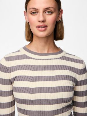 PCCRISTA LS O-NECK KNIT NOOS BC December Sky/WIDE BI