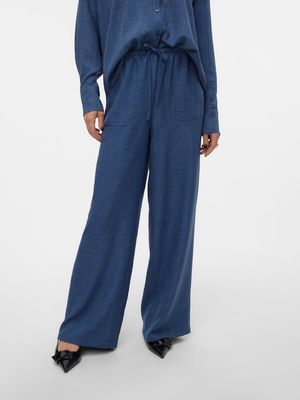 VMMELANEY HW LOOSE PANT WVN GA NOOS Dark Denim/Melange