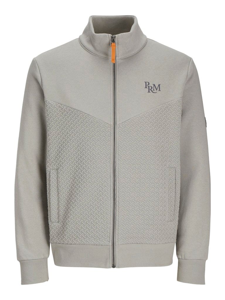 JPRBLUFRANKIE SWEAT ZIP HIGH NECK Ghost Gray