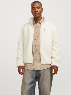 JJEBRADLEY TEDDY JACKET NOOS Cloud Dancer