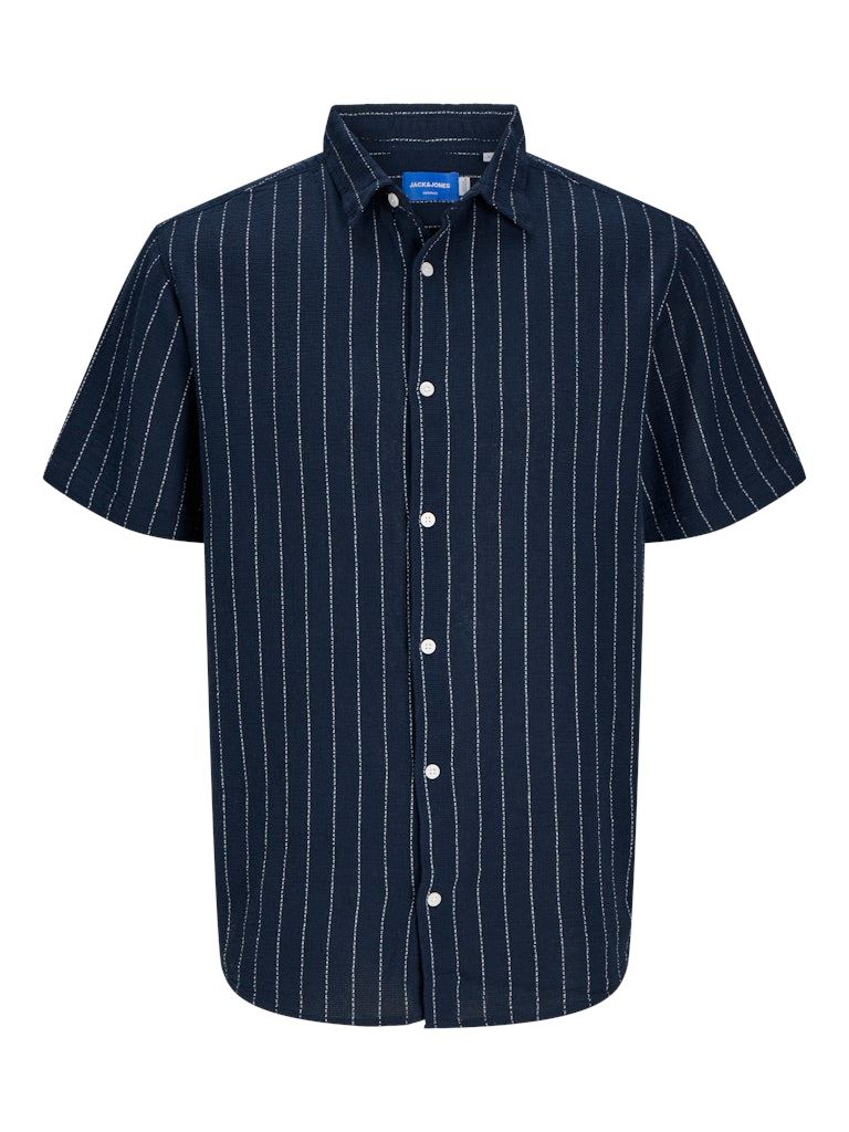 JORJOSHUA LOOSE WEAVE SHIRT SS Sky Captain//STRIPES