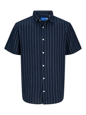 JORJOSHUA LOOSE WEAVE SHIRT SS Sky Captain//STRIPES