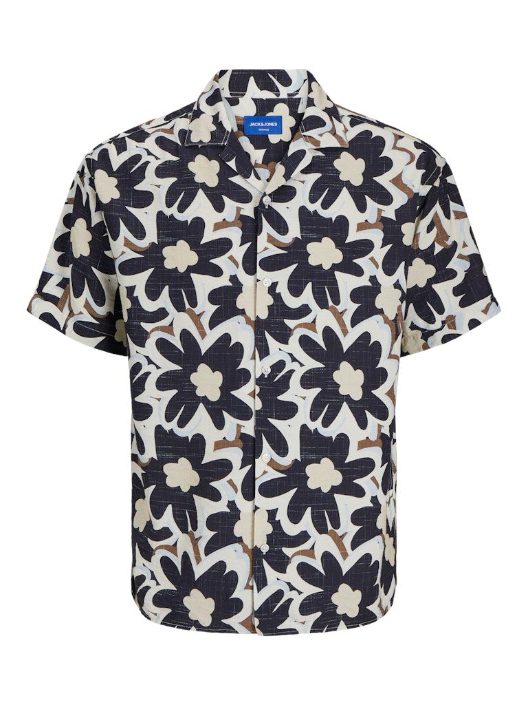 JORLUKE FLOWER SHIRT SS LN STYD24 Sky Captain