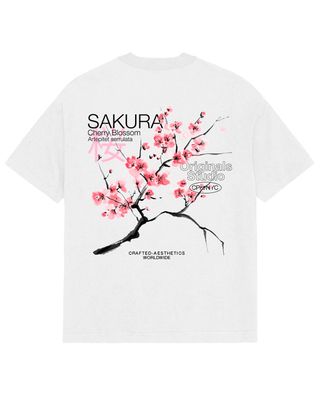 JORASTORIA GARDEN TEE SS CREW NECK Bright White/PINK FL