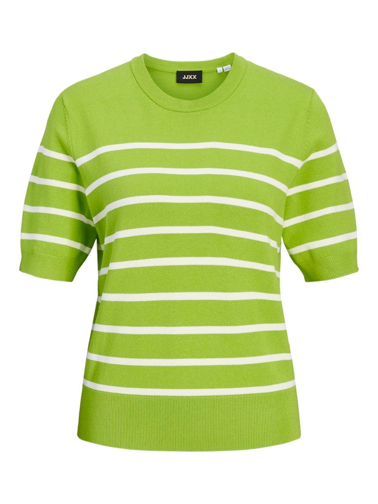 JXLAYLA COMFY SS KNIT NOOS Parrot Green-Vanille Ice