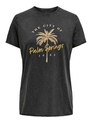 ONLLUCY LIFE REG S/S TOP JRS NOOS Black/Palmie