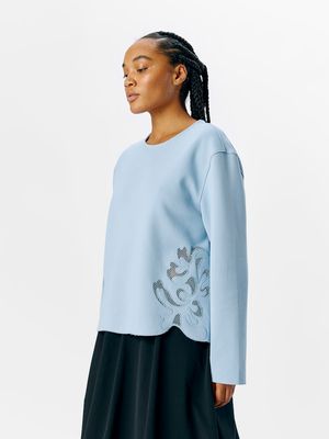 OBJPAOLA RE L/S SWEAT TOP 137 Kentucky Blue