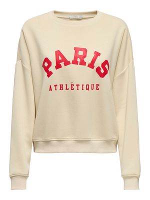 ONLSWEAT LIFE L/S CREW O.SIZE STATE NOOS Birch/PARIS ATHLETIQ