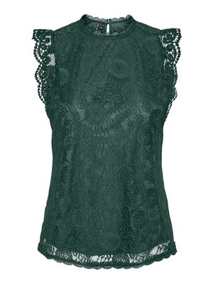 PCOLLINE SL LACE TOP NOOS Trekking Green