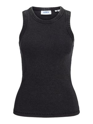 JXFOREST STR SL WASH RIB TOP JRS SN Black