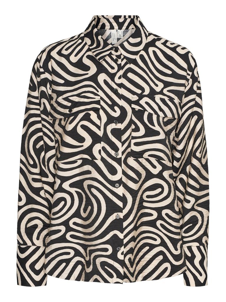 VMVIGDIS L/S SHIRT WVN BTQ GA Black-Vigdis