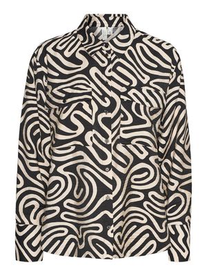 VMVIGDIS L/S SHIRT WVN BTQ GA Black-Vigdis