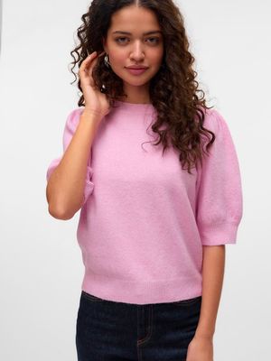 VMDOFFY 2/4 O-NECK PULLOVER GA NOOS Bonbon/MELANGE